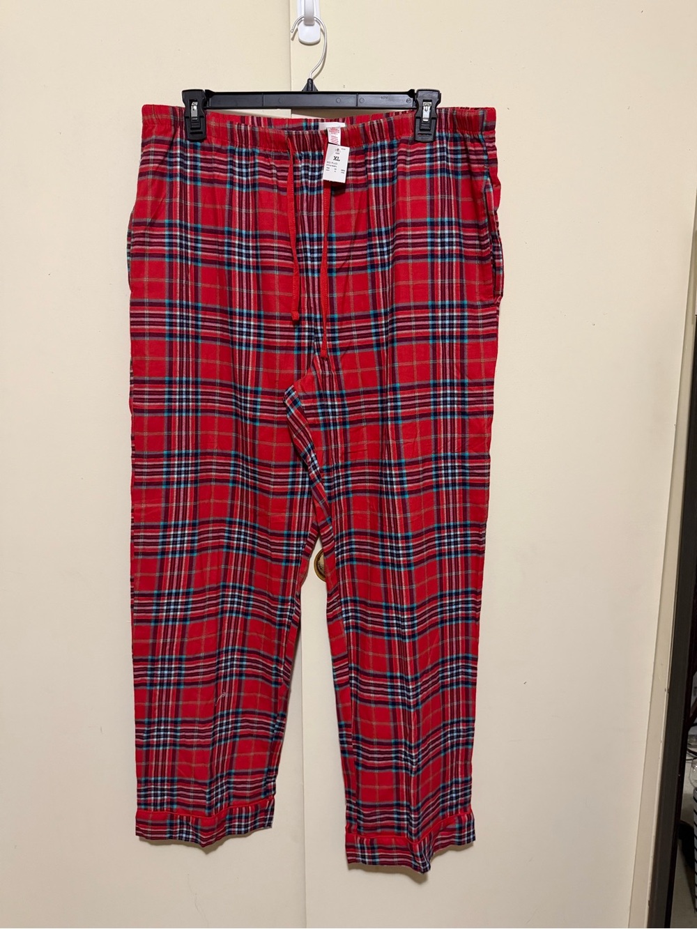 Men's Red Plaid Lounge Pants